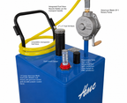 HMC Industries 30 gallon caddy for kerosene, mixed fuel, and more. Powder coated blue.