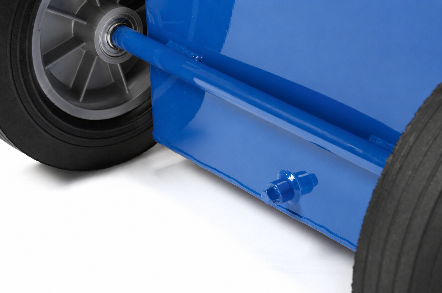 HMC Industries 30 gallon caddy for kerosene, mixed fuel, and more. Powder coated blue.