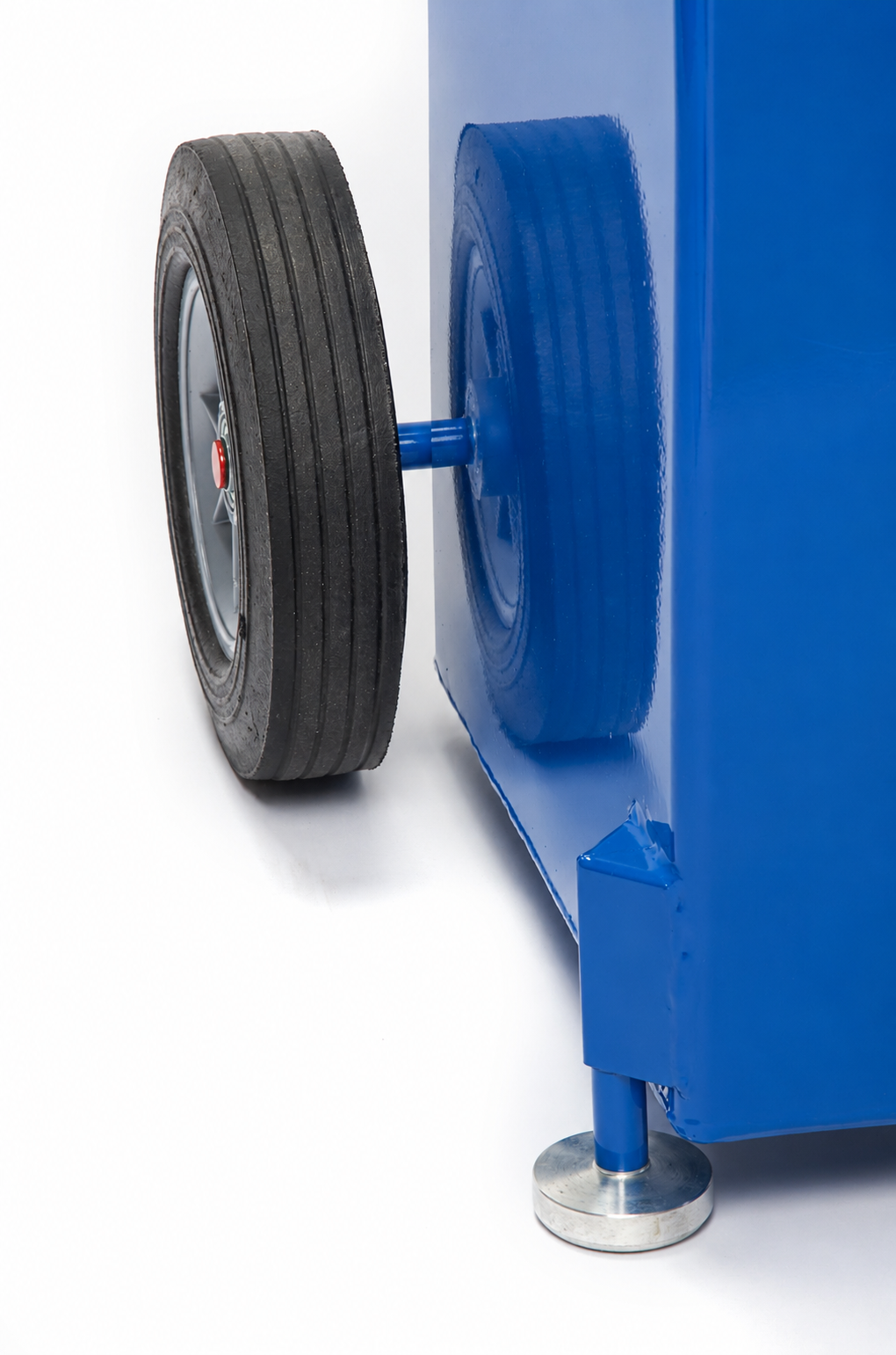 HMC Industries 30 gallon caddy for kerosene, mixed fuel, and more. Powder coated blue.